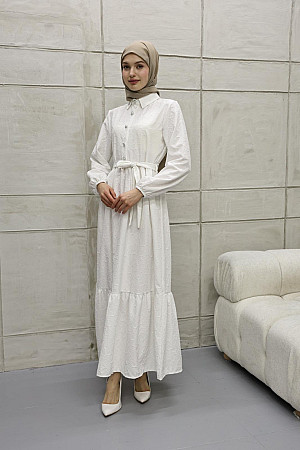 Seersucker Jacquard Fabric Dress