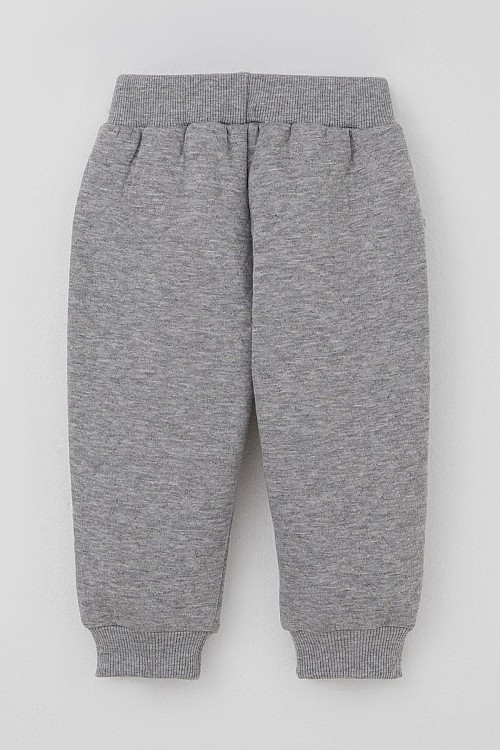 Erkek Bebek Eşofman Takımı Sevimli Zürafa Baskılı Kapitone Desenli Ekru (6 Ay-1.5 Yaş)