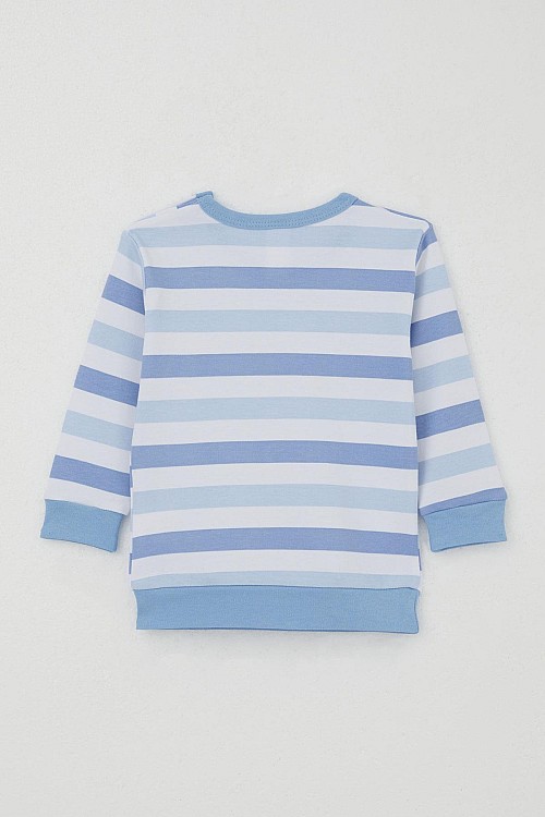 Erkek Bebek Pijama Takımı Omuzdan Patlı Sevgi Temalı Emoji Armalı Karışık Renk (4 Ay-1 Yaş)