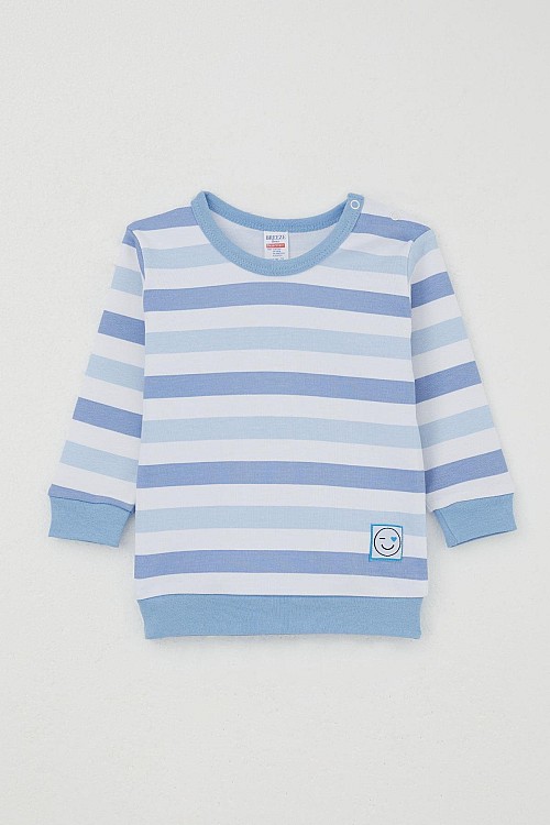 Erkek Bebek Pijama Takımı Omuzdan Patlı Sevgi Temalı Emoji Armalı Karışık Renk (4 Ay-1 Yaş)