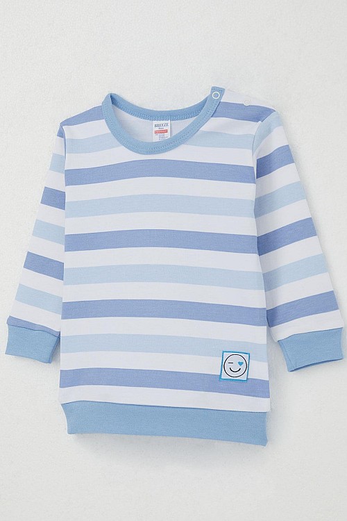 Erkek Bebek Pijama Takımı Omuzdan Patlı Sevgi Temalı Emoji Armalı Karışık Renk (4 Ay-1 Yaş)