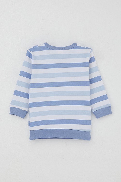 Erkek Bebek Pijama Takımı Omuzdan Patlı Sevgi Temalı Emoji Armalı Karışık Renk (4 Ay-1 Yaş)