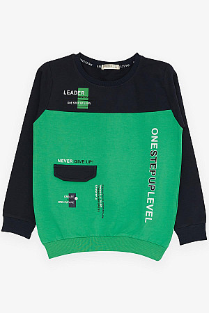 Boy&#39;s Tracksuit Set Letter Printed Green (Ages 7-12)