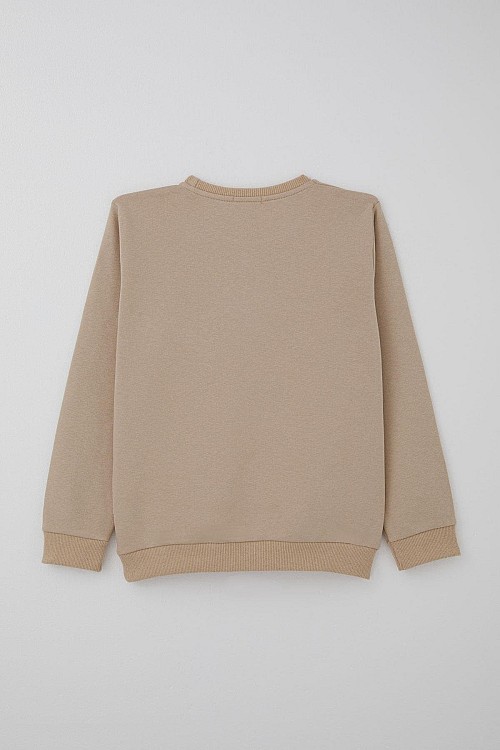 Erkek Çocuk Eşofman Takımı Yazı Pantolonu Cepli Bej (4-8 Yaş)