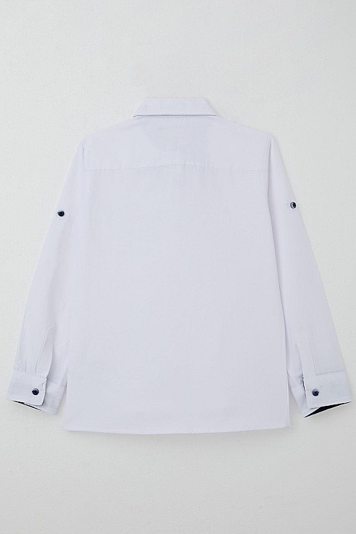 Erkek Çocuk Gömlek Papyonlu Beyaz (8-12 Yaş)