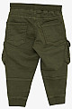 Erkek Çocuk Pantolon Kargo Cepli Beli Lastikli Koyu Yeşil (3-7 Yaş)