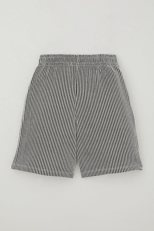 Erkek Çocuk Şortlu Takım Sıfır Kollu Yazı Baskılı Bağcık Aksesuarlı Beyaz (8-14 Yaş)