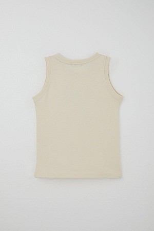 Erkek Çocuk Şortlu Takım Sıfır Kollu Yazı Baskılı Bağcık Aksesuarlı Krem (8-14 Yaş) Erkek Çocuk Şortlu Takım Sıfır Kollu Yazı Baskılı Bağcık Aksesuarlı Krem (8-14 Yaş)