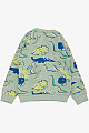 Erkek Çocuk Sweatshirt Eğlenceli Dinozorlar Desenli Mint Yeşili (1.5-5 Yaş)