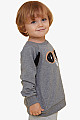 Erkek Çocuk Sweatshirt Sevimli Ayıcık Baskılı Kulakları Hareketli Koyu Gri Melanj (2-6 Yaş)