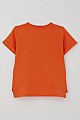 Erkek Çocuk Tişört Lig Yıldızı Dinozor Baskılı Turuncu (2-6 Yaş)