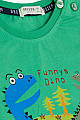 Erkek Çocuk Tişört Orman Temalı Komik Dinozorlar Baskılı Yeşil (2-6 Yaş)