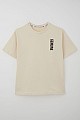 Erkek Çocuk Tişört Sırt Kısmı Yazı Baskılı Krem (9-14 Yaş)