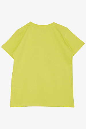 Erkek Çocuk Tişört Slogan Temalı Yazı Baskılı Sarı (8-14 Yaş)