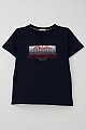 Erkek Çocuk Tişört Yazı Baskılı Sırt Kısmı Baskı Detaylı Lacivert (10-16 Yaş)