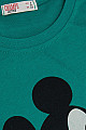 Erkek Çocuk Uzun Kollu Tişört Mickey Mouse Baskılı Koyu Yeşil (4-8 Yaş)