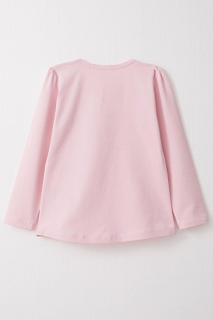 Baby Girl Long Sleeve T-Shirt Cute Gazelle Printed Pink (9 Months-3 Years)