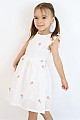 Kız Çocuk Elbise Çiçek Nakışlı Güpür Detaylı Ekru (3-7 Yaş)