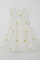 Kız Çocuk Elbise Çiçek Nakışlı Güpür Detaylı Ekru (3-7 Yaş)