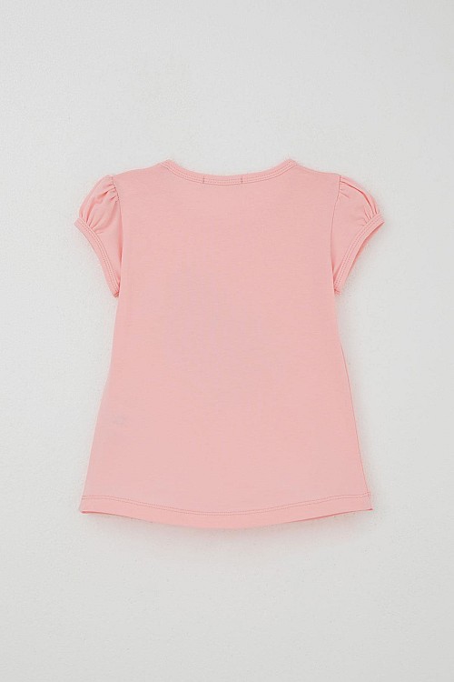 Kız Çocuk Kapri Taytlı Takım Çiçekli Kız Baskılı Pembe (1.5-5 Yaş)