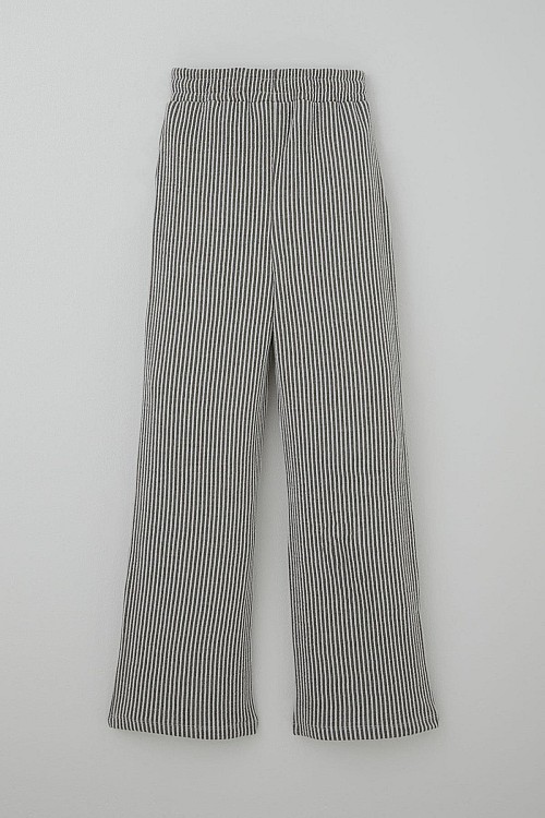 Kız Çocuk Pantolon Çizgili Fiyonk Bağcık Aksesuarlı Beli Lastik Detaylı Karışık Renk (4-8 Yaş)