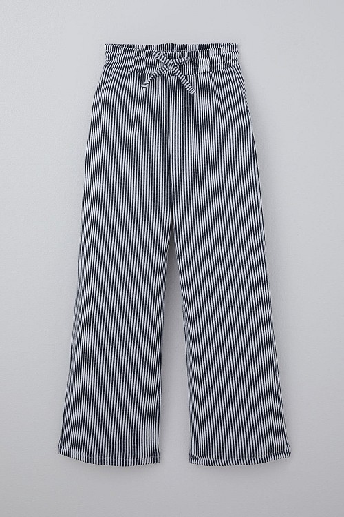 Kız Çocuk Pantolon Çizgili Fiyonk Bağcık Aksesuarlı Beli Lastik Detaylı Karışık Renk (4-8 Yaş)