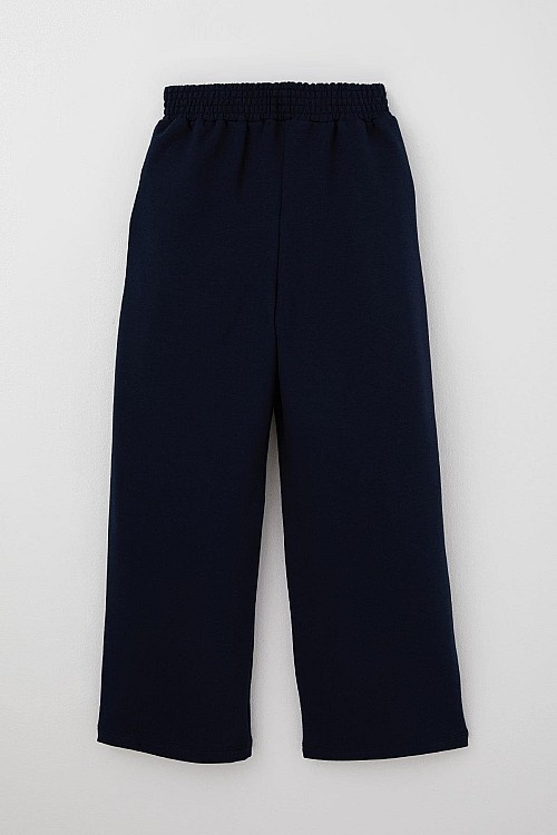 Kız Çocuk Pantolonlu Takım Parmak Geçmeli Arma Detaylı Lacivert (8-14 Yaş)