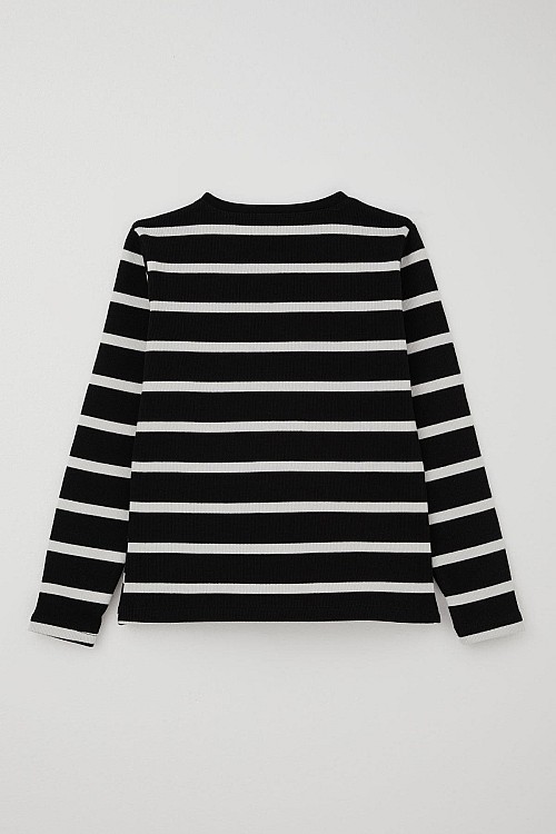 Kız Çocuk Pantolonlu Takım Parmak Geçmeli Arma Detaylı Siyah (8-14 Yaş)