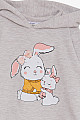 Kız Çocuk Sweatshirt Tavşancık Baskılı Bej Melanj (1.5-5 Yaş)