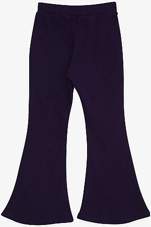 Girl&#39;s Tights with Slits, Purple (Ages 6-12)