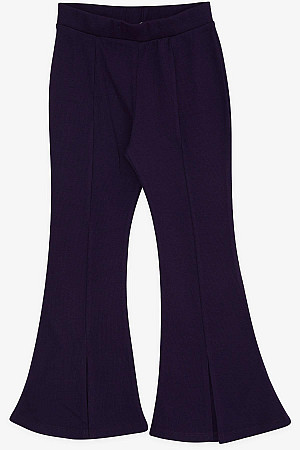 Girl&#39;s Tights with Slits, Purple (Ages 6-12)