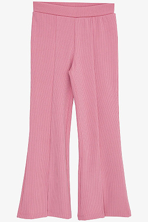Girl&#39;s Tights Trousers with Slits, Dried Rose (Age 4-8)