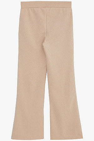 Girl&#39;s Tights Trousers with Slit Flare Legs Beige (Age 4-8)