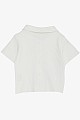 Kız Çocuk Tişört Crop Çıtçıtlı Fitilli Ekru (9-14 Yaş)