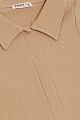 Kız Çocuk Tişört Crop Çıtçıtlı Fitilli Koyu Bej (9-14 Yaş)