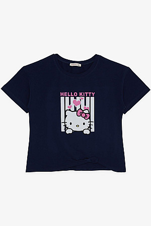 Kız Çocuk Tişört Hello Kitty Baskılı Lacivert (9-14 Yaş)