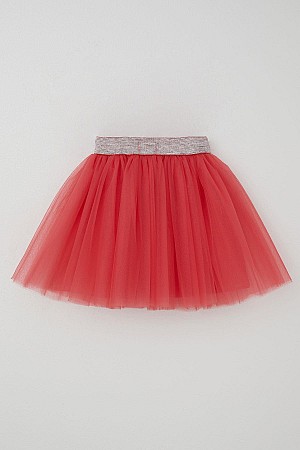 Kız Çocuk Tütü Etek Beli Sim Detaylı Lastikli Mercan (5-10 Yaş) Kız Çocuk Tütü Etek Beli Sim Detaylı Lastikli Mercan (5-10 Yaş)