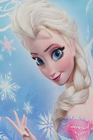 Kız Çocuk Uzun Kollu Elbise Karlar Kraliçesi Elsa Mavi (5-10 Yaş)