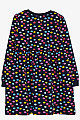 Kız Çocuk Uzun Kollu Elbise Renkli Puantiye Desenli Lacivert (1.5-5 Yaş)