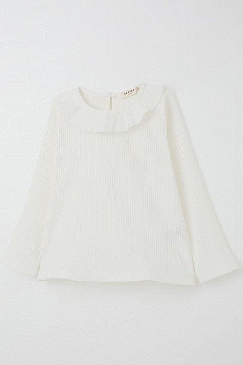 Kız Çocuk Uzun Kollu Jile Elbise Bodyli Çiçek Desenli Su Yeşili (3-8 Yaş)