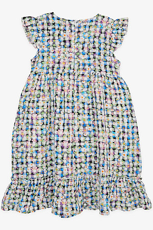 Kz Çocuk Elbise Çiçek Desenli Kolları Fırfırlı Karışık Renk (3-8 Yaş)