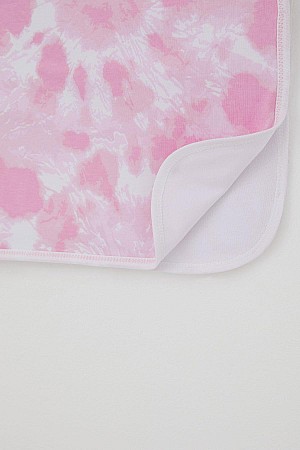 Yenidoğan Bebek Battaniyesi Batik Desenli Pembe (Standart)