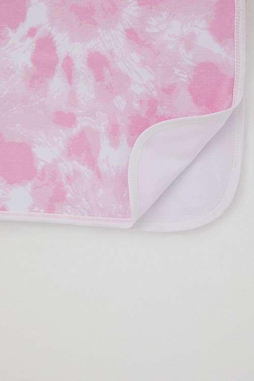 Yenidoğan Bebek Battaniyesi Batik Desenli Pembe (Standart)