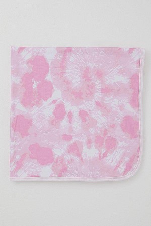 Yenidoğan Bebek Battaniyesi Batik Desenli Pembe (Standart)