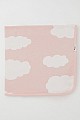 Yenidoğan Bebek Battaniyesi Bulut Desenli Pembe (Standart)