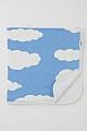 Yenidoğan Bebek Battaniyesi Bulut Desenli Mavi (Standart)