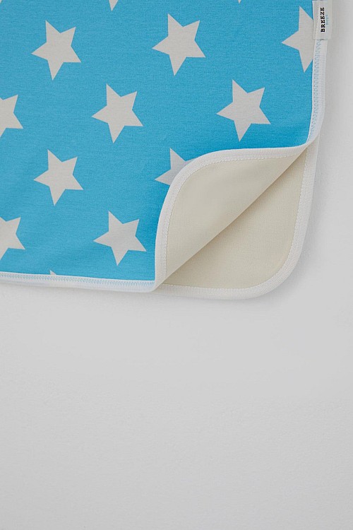 Yenidoğan Bebek Battaniyesi Yıldız Desenli Mavi (Standart)