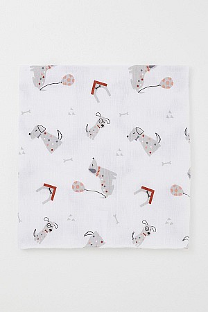 Yenidoğan Bebek Müslin Battaniye Sevimli Köpekçik Desenli Ekru (Standart) Yenidoğan Bebek Müslin Battaniye Sevimli Köpekçik Desenli Ekru (Standart)