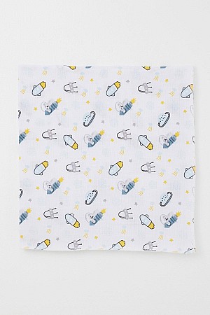Yenidoğan Bebek Müslin Battaniye Galaksi Temalı Beyaz (Standart) Yenidoğan Bebek Müslin Battaniye Galaksi Temalı Beyaz (Standart)