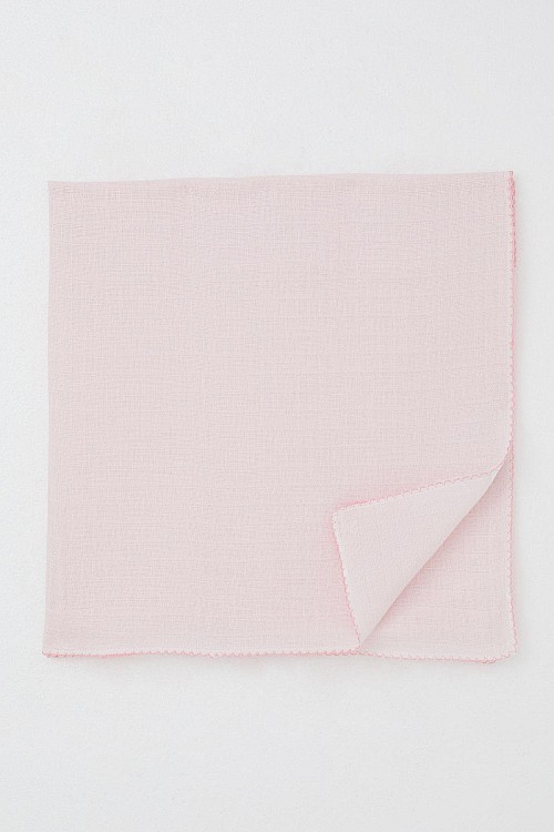 Yenidoğan Bebek Müslin Battaniye Kendinden Desenli Pembe (Standart)